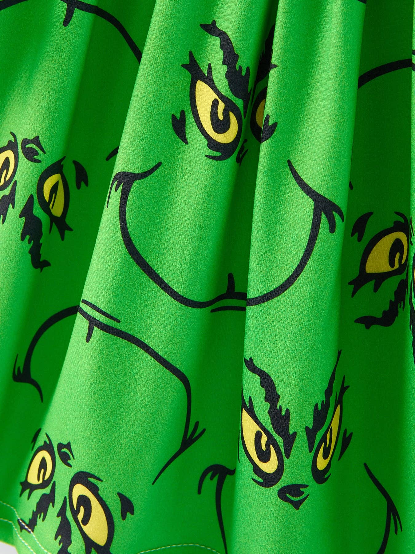 Green Christmas Cartoon Characters Dress