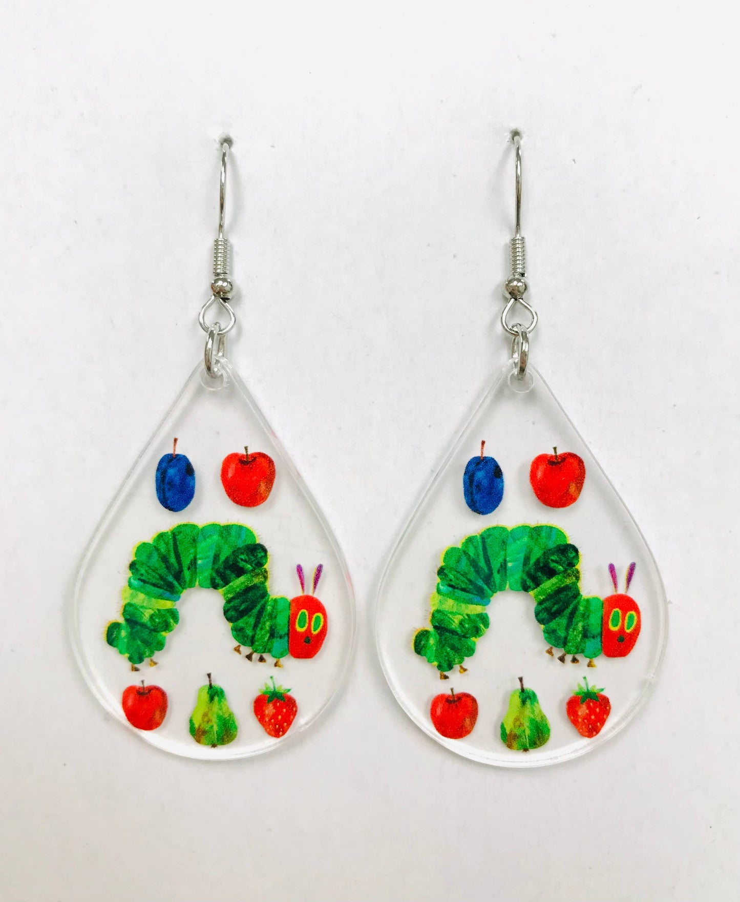 Acrylic Dancing Caterpillar Earrings