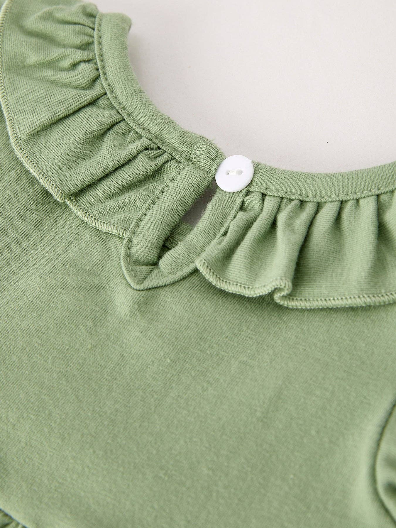 Fall Thanksgiving Smocked Embroidered Green Romper
