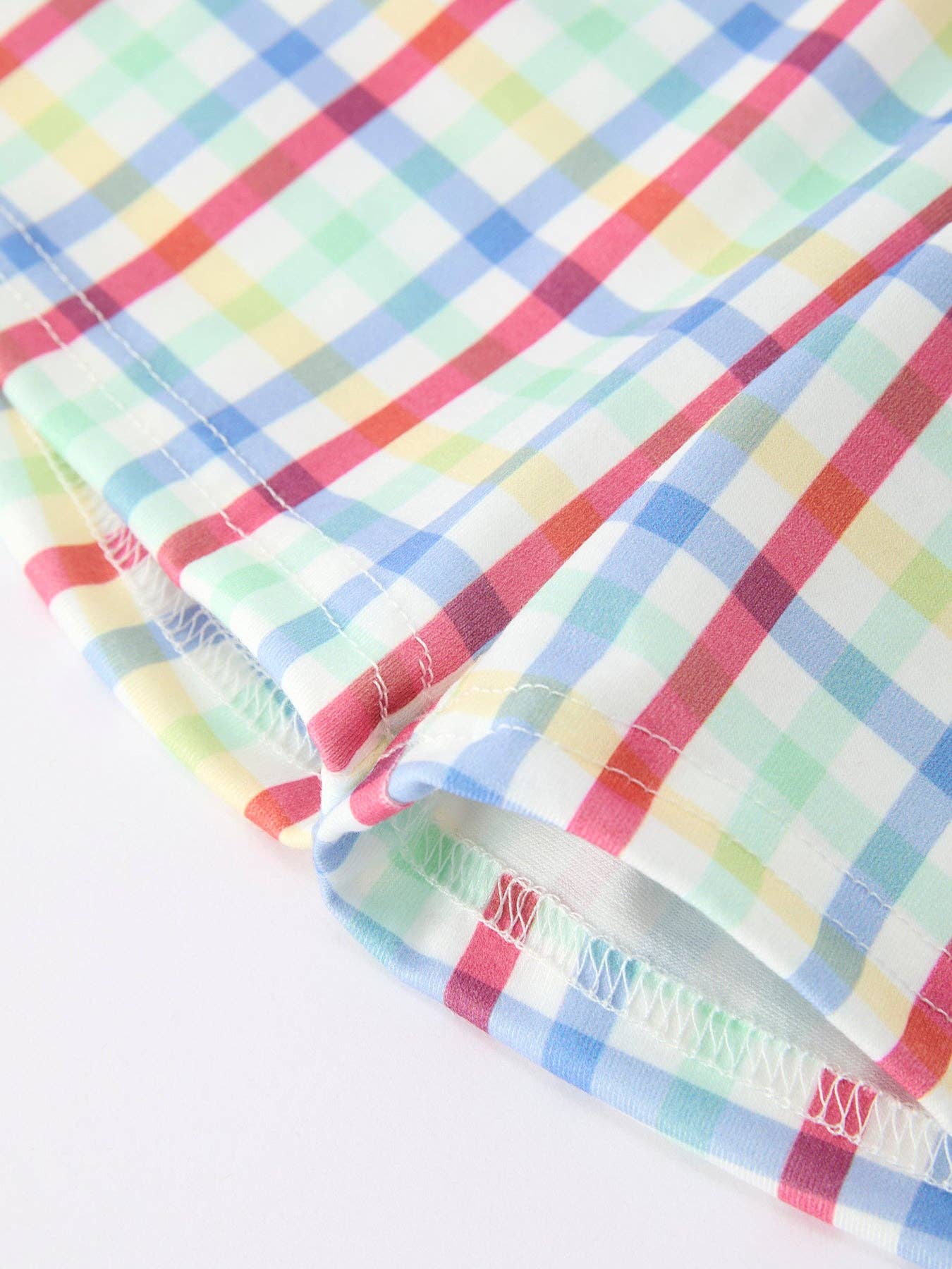 Back To School Dog Plaid Short Set