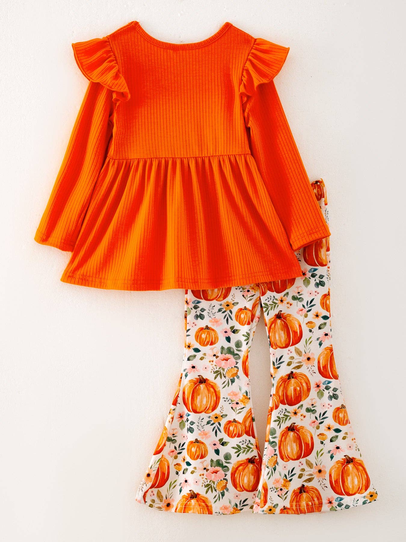 Girls Pumpkin Print Set