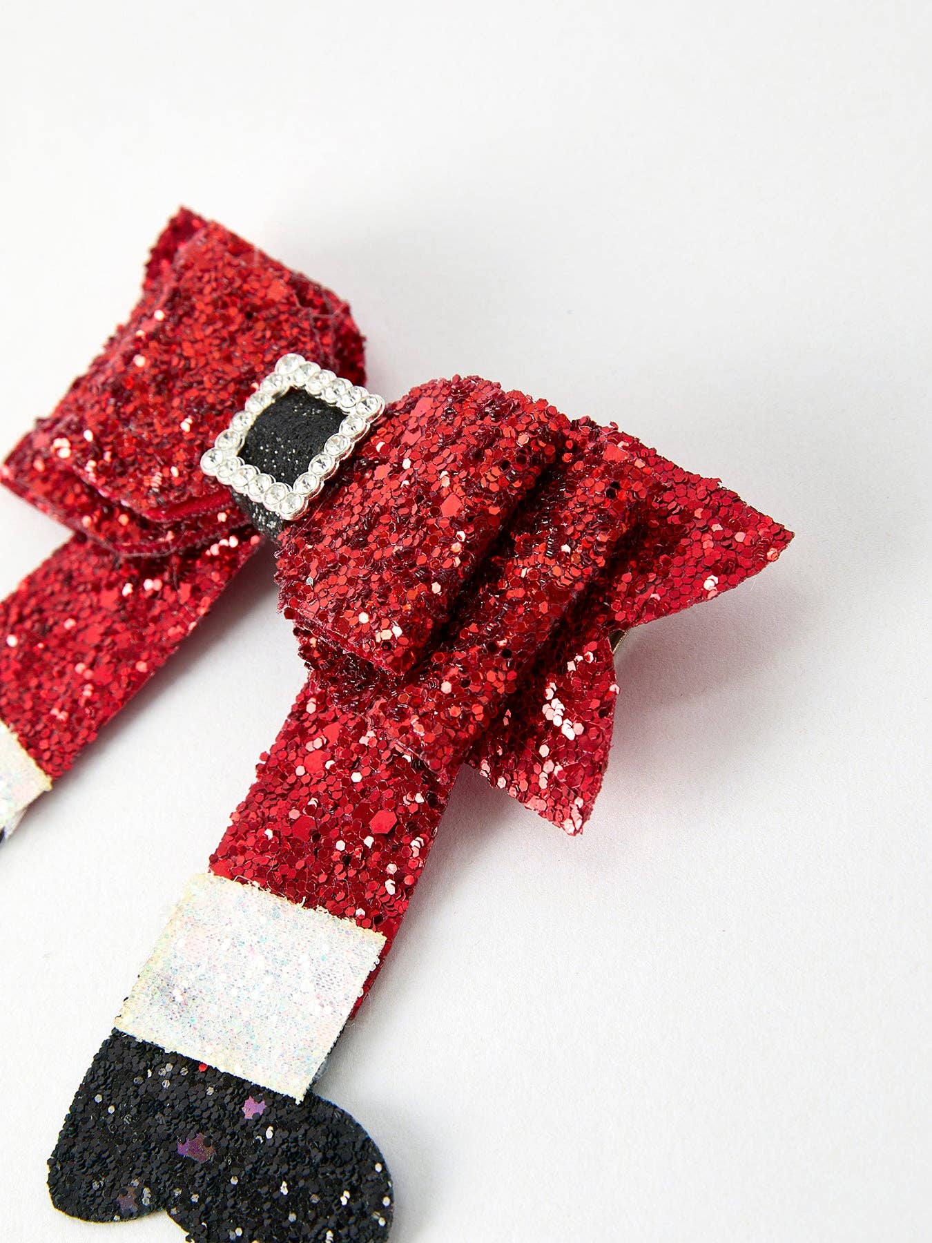 Christmas Red Sequined Hair Bow