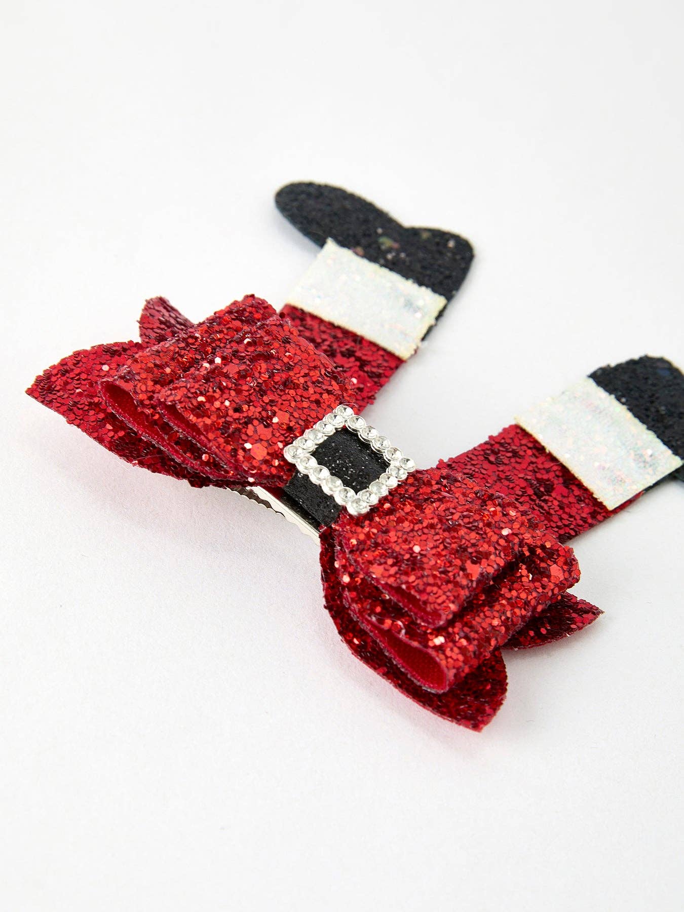 Christmas Red Sequined Hair Bow