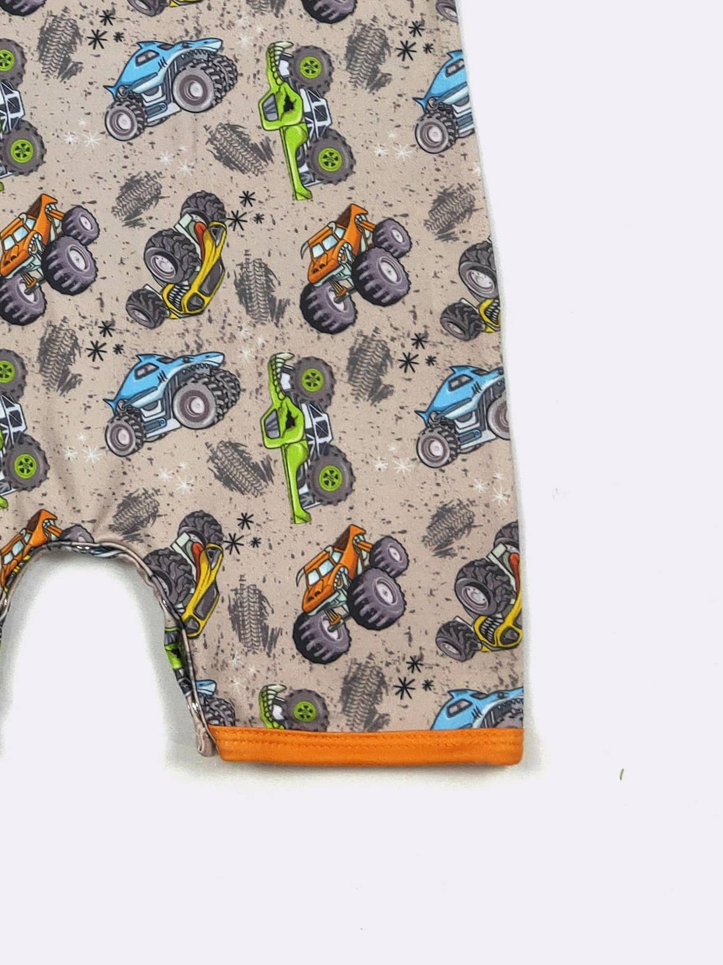 Monster Truck Boy Romper
