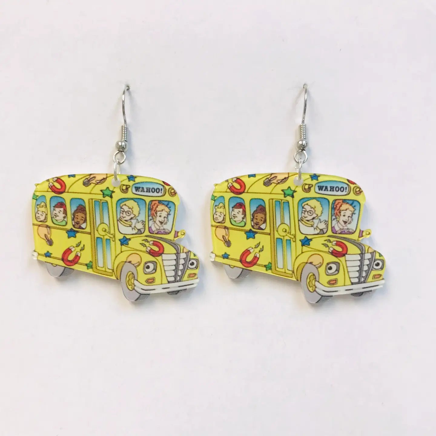 Acrylic Magic School Bus Earrings