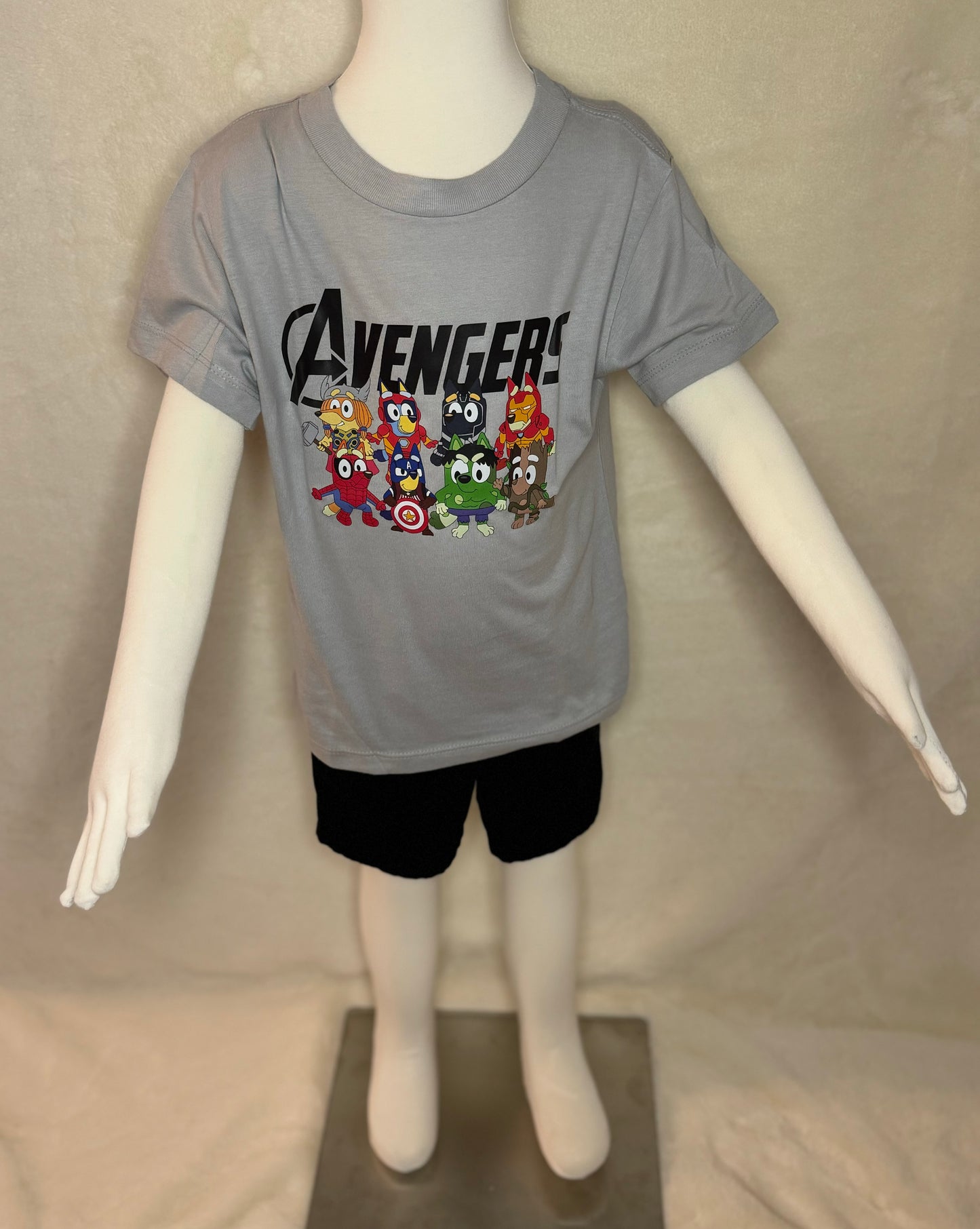 Grey Superhero T-Shirt