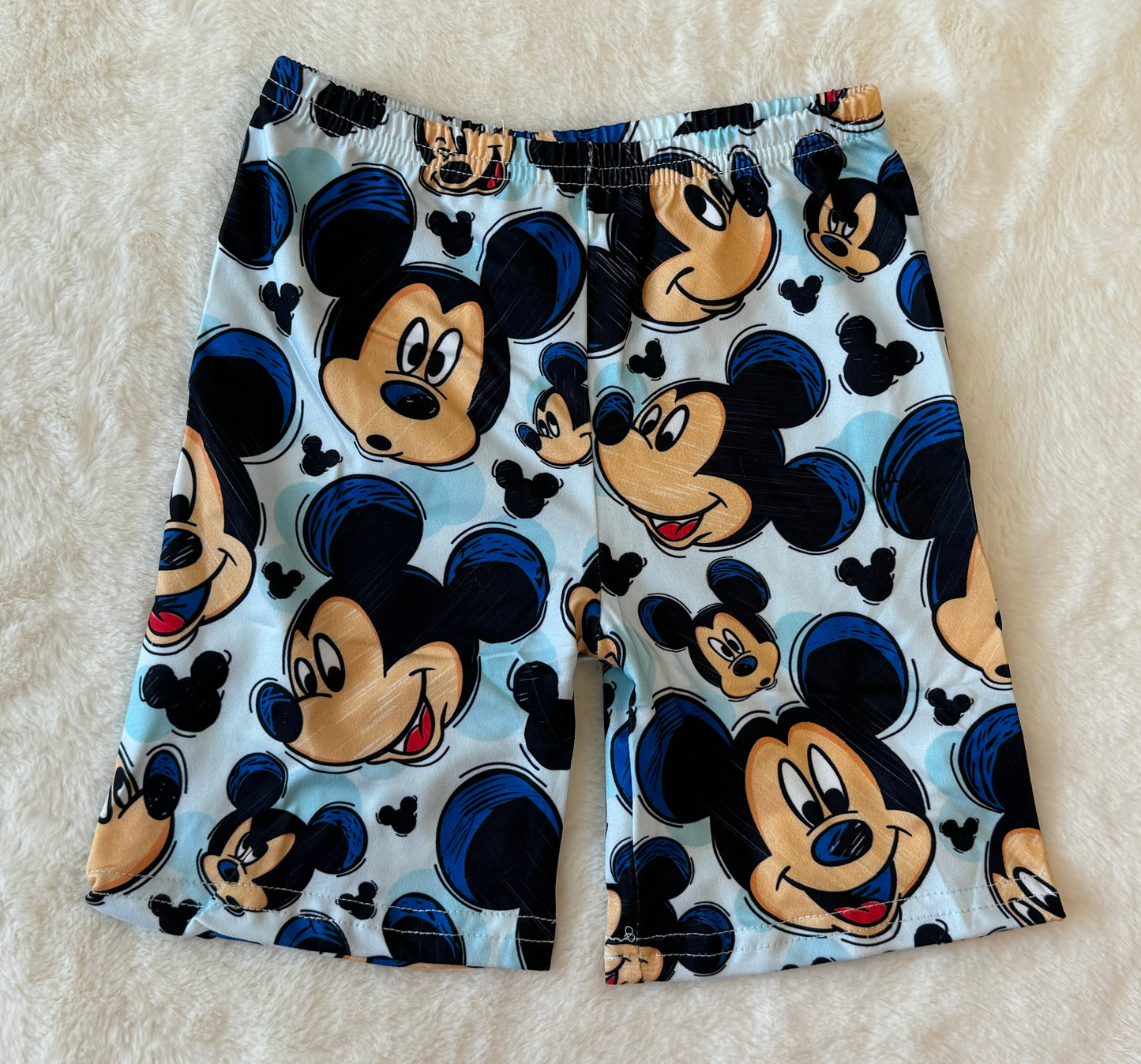Black/Light Blue Mouse Shorts Outfit