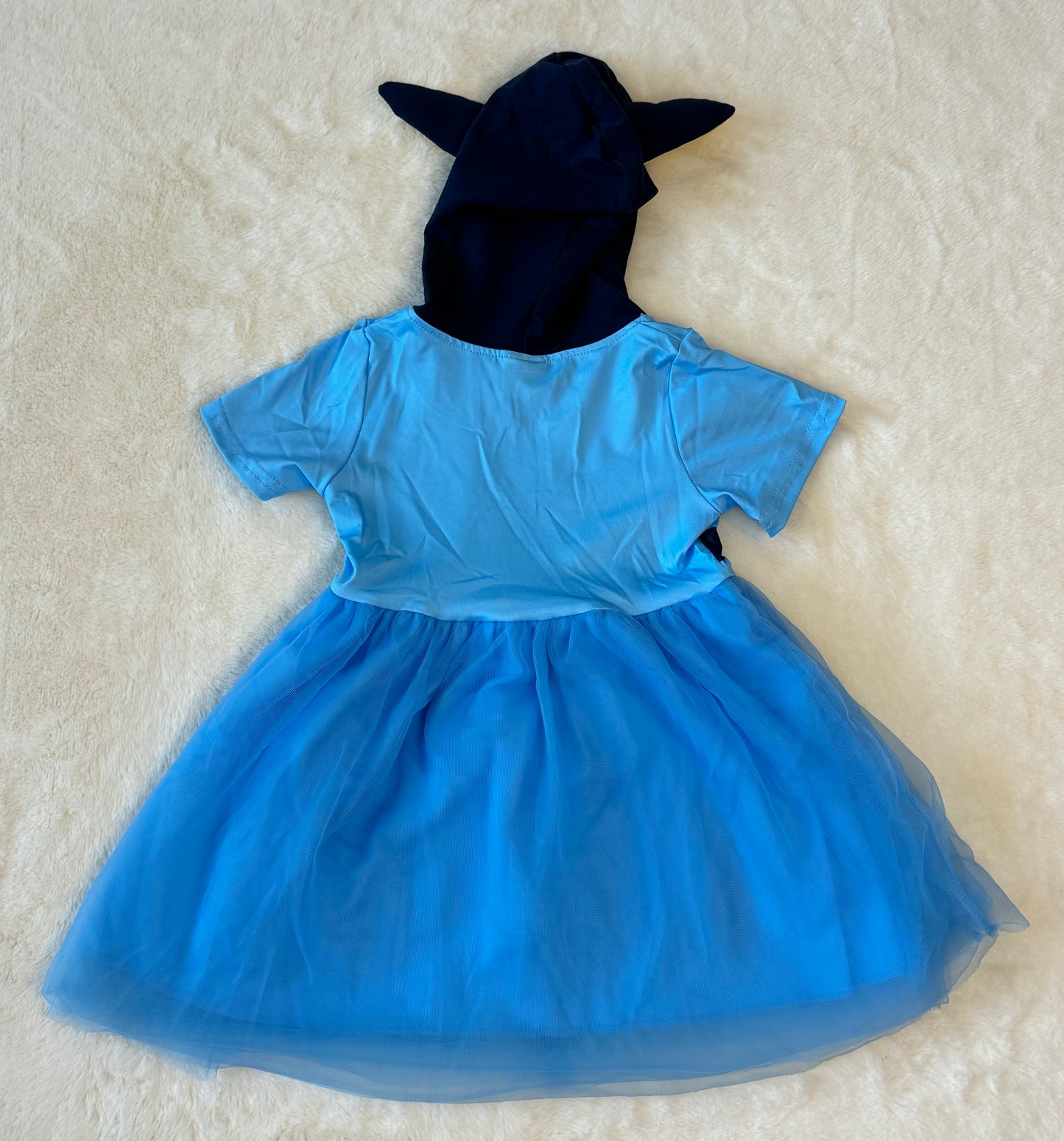 Blue Dog Girls Hoodie Dress