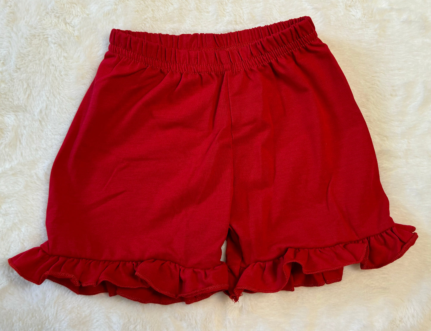 Blue Stripe Back To School Embroidery Girls Shorts Set