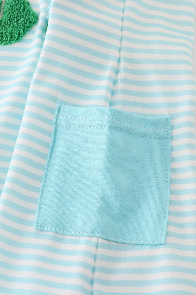 Blue Stripe Golf French Knot Jonjon