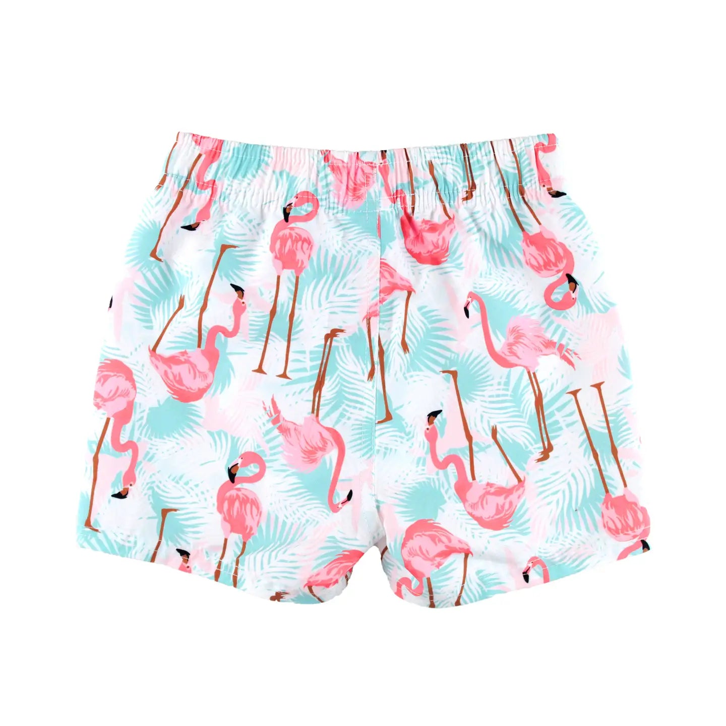 Boys Vibrant Flamingo Swim Trunks
