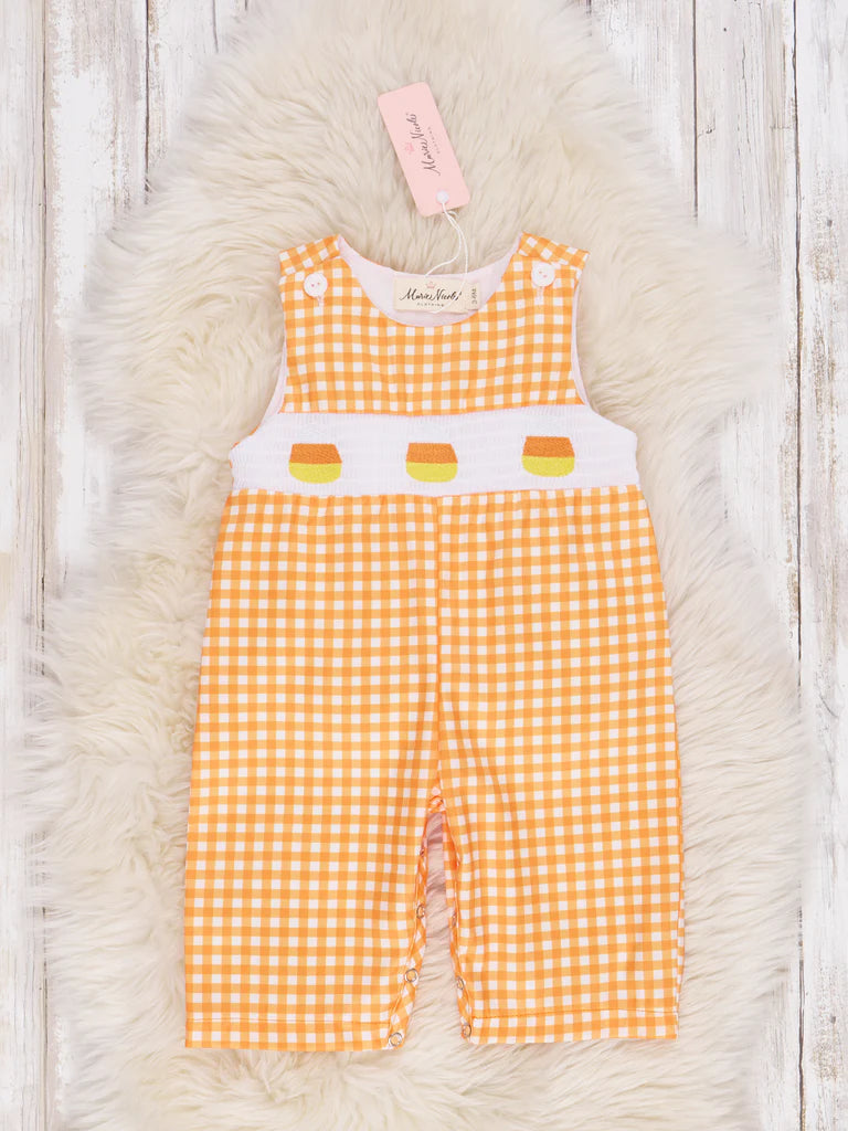 Candy Corn Kids Smocked Johnny