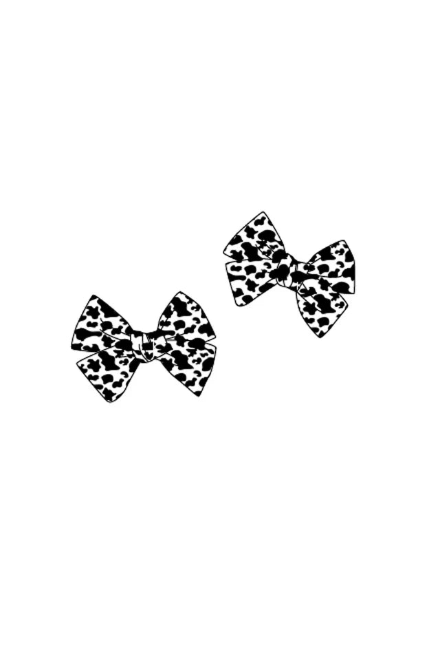 Cow Piggie Hair Bow
