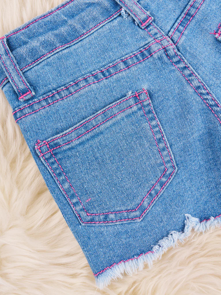 Crown Sequin Denim Outfit