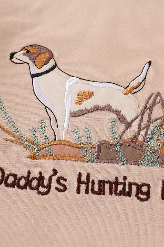 Daddy's Hunting Buddy Embroidery Top