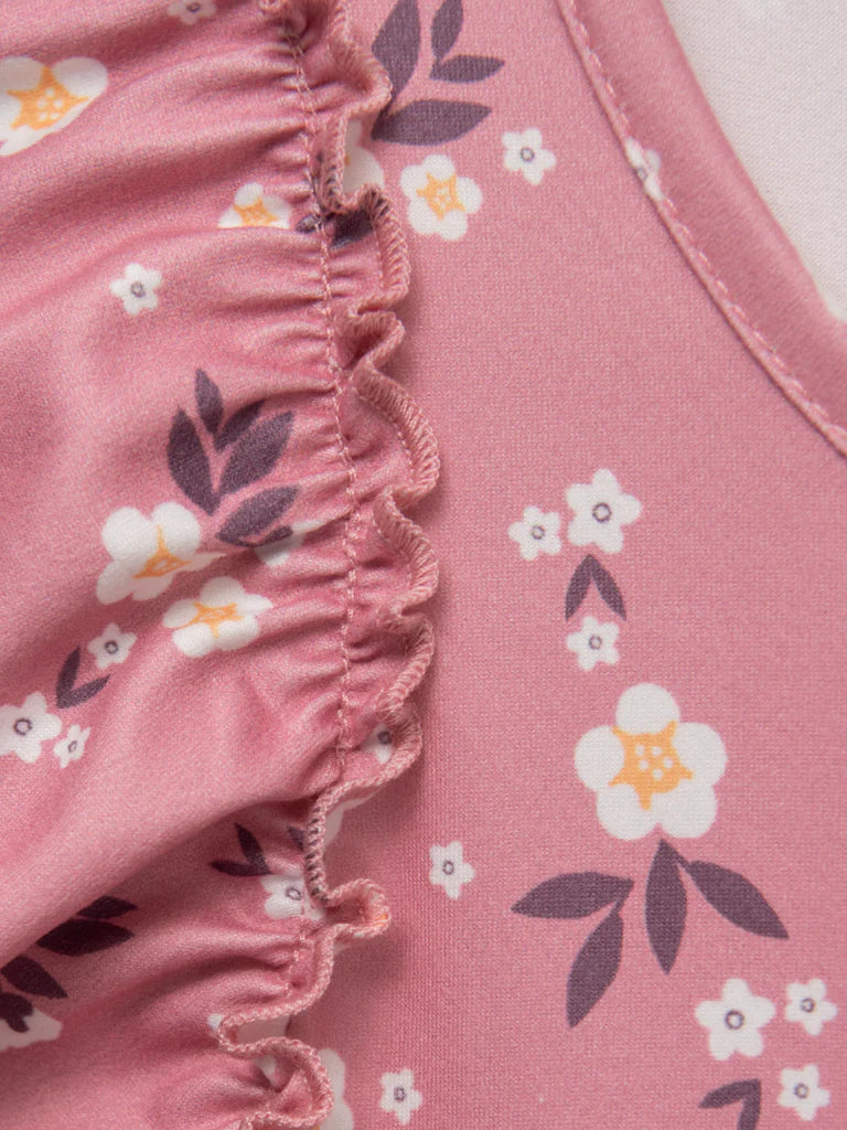Dark Pink Buttercup Tiered Dress