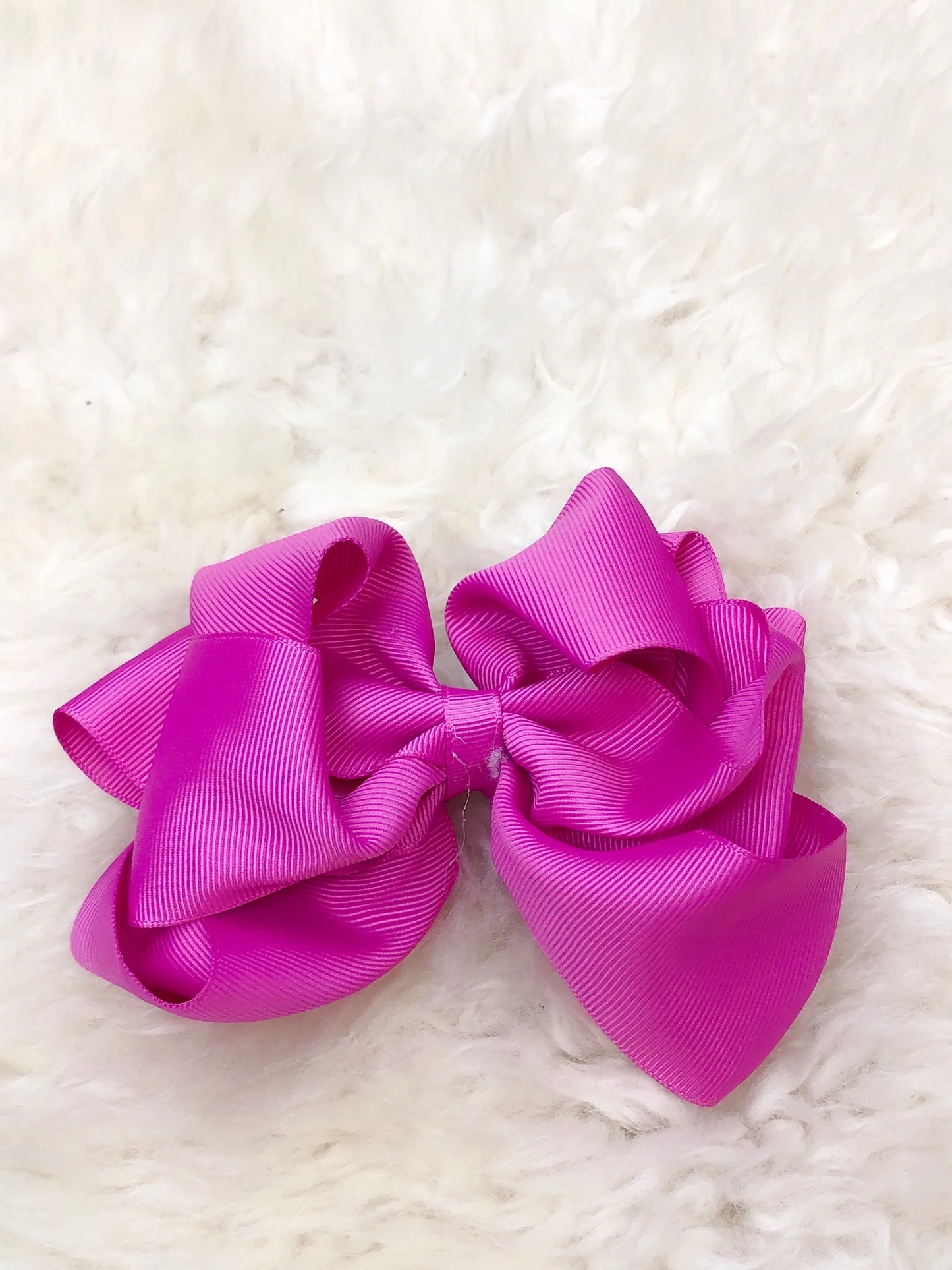 5 Inch Double Layer Bow - #29: Fuchsia