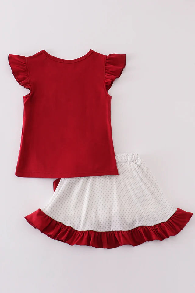 Gamecocks Embroidery Girl Skort Set