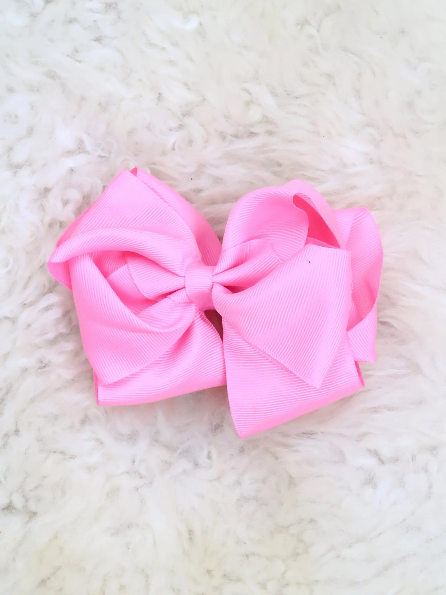 5 Inch Double Layer Bow - #55: Geranium Pink