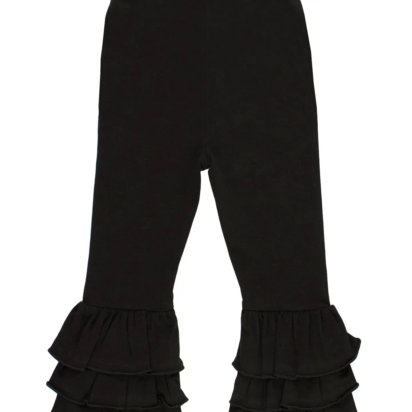 Kids Black Ruffle Flare Pants