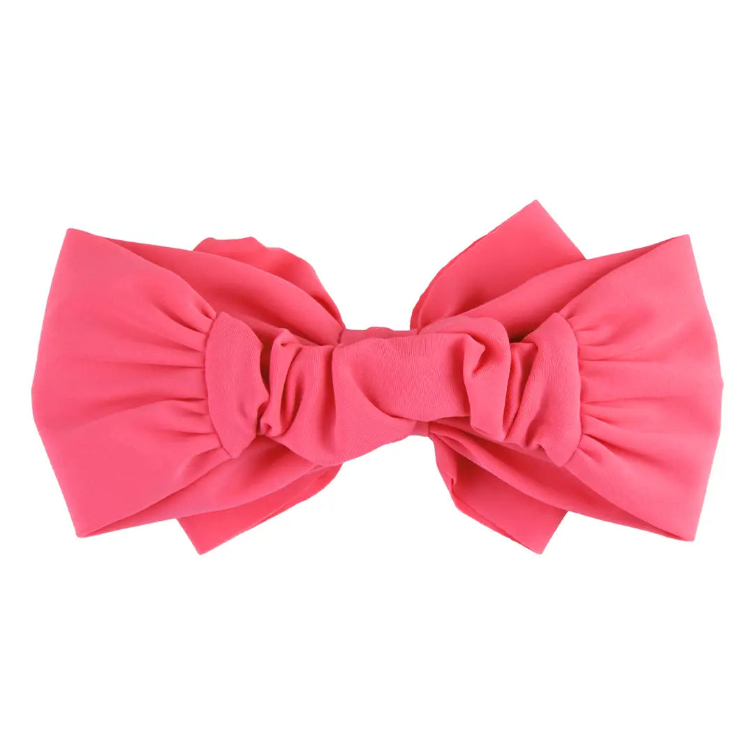 Hot Pink Swim Bow Headband - One Size