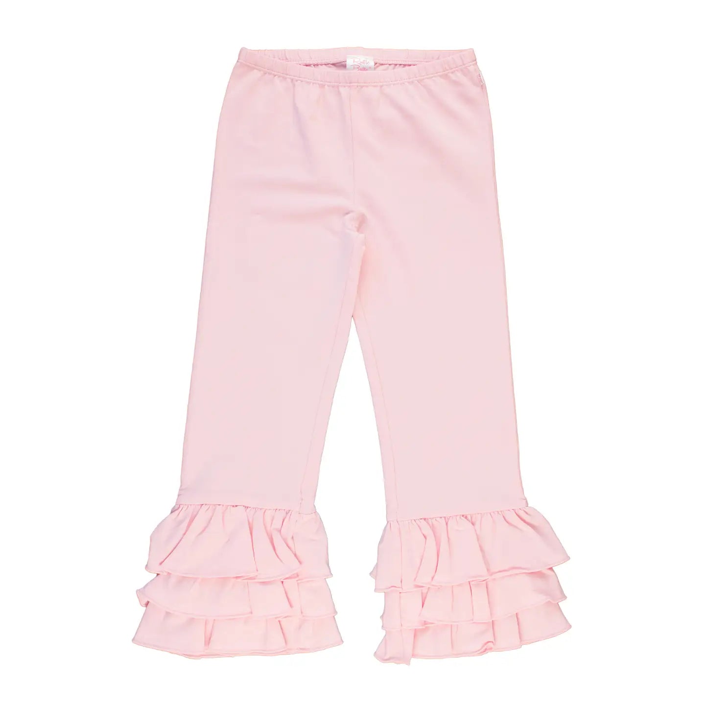 Girls Pink Ruffle Flare Pants