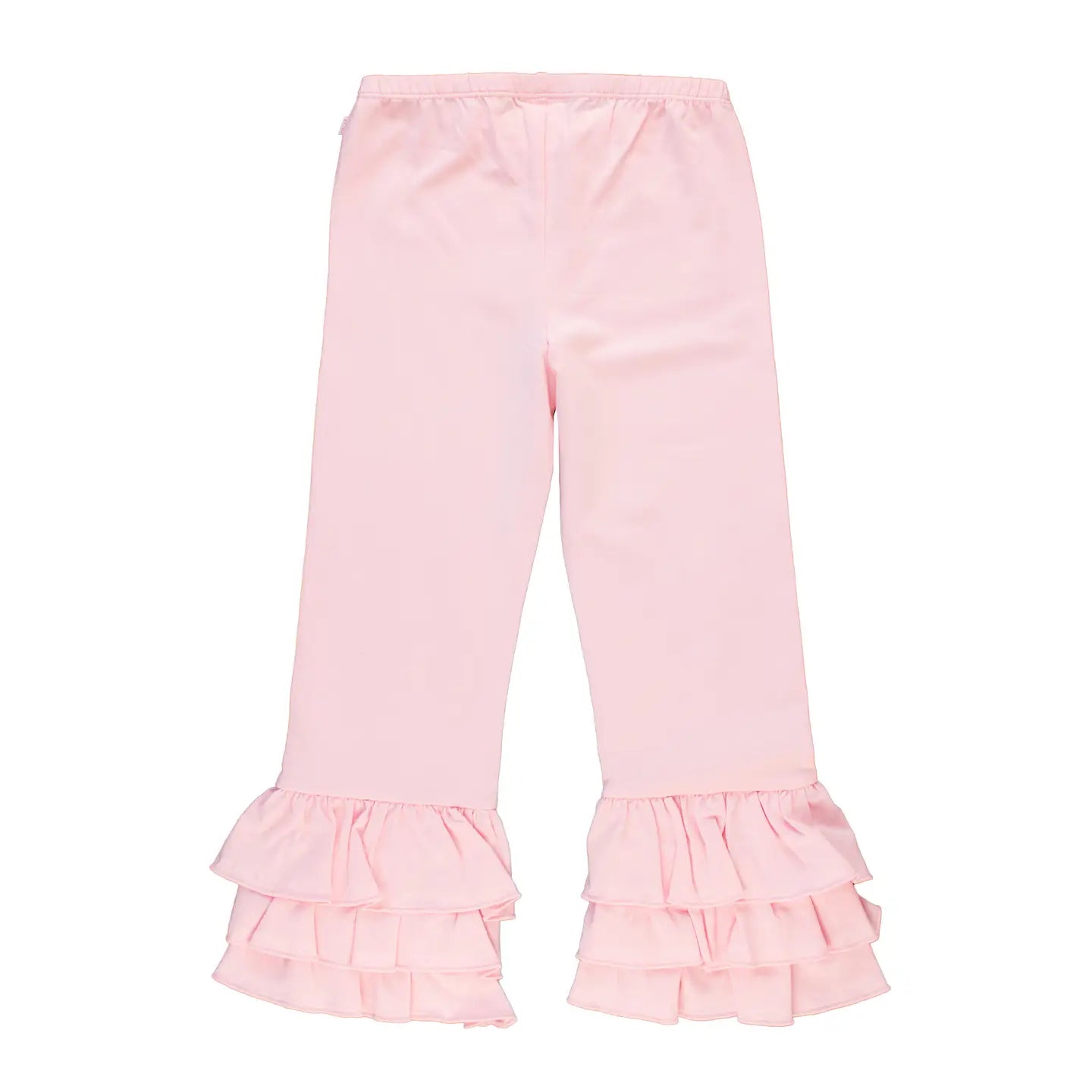 Girls Pink Ruffle Flare Pants