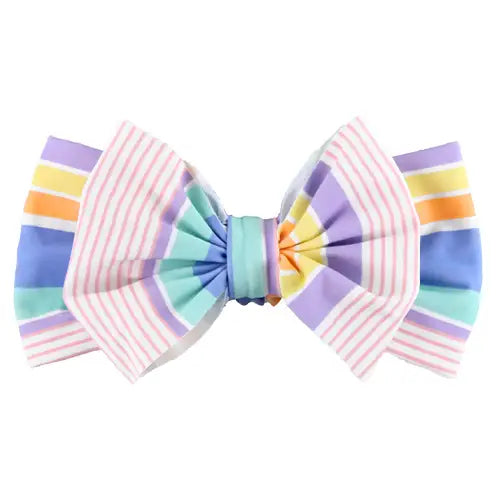 Rainbow Lane Stripe Swim Bow Headband - One Size