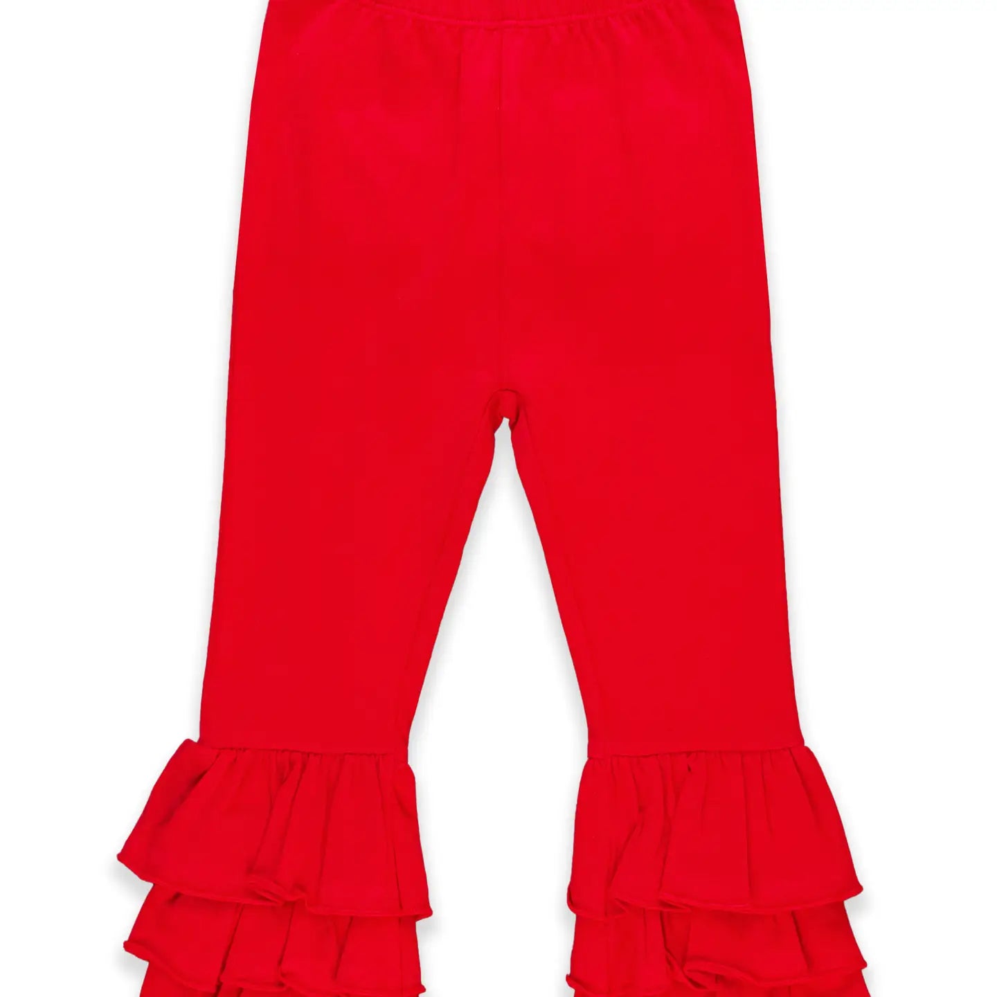 Kids Red Ruffle Flare Pants