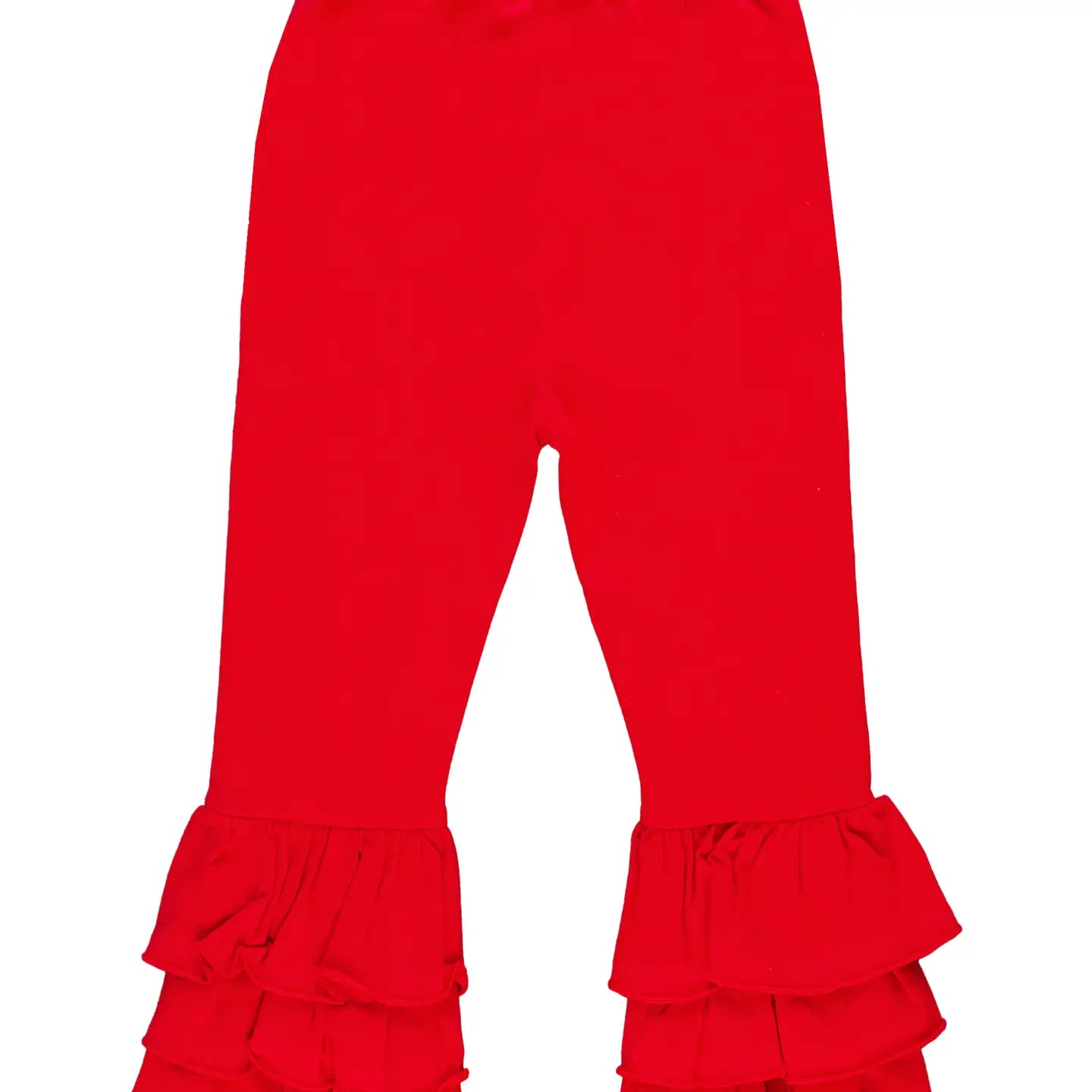 Kids Red Ruffle Flare Pants