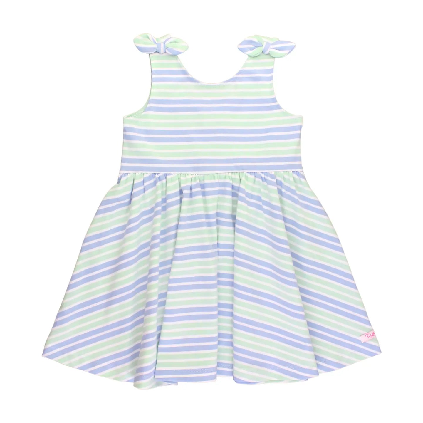 Girls Surf Crew Stripe Knit Shoulder Bow Dress