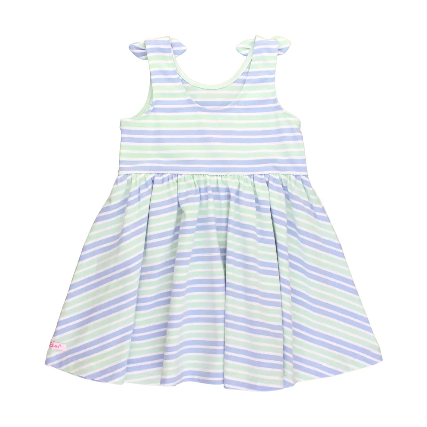 Girls Surf Crew Stripe Knit Shoulder Bow Dress