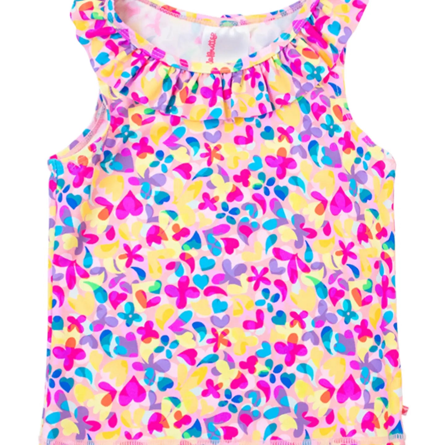 Girls Vibrant Neon Active Ruffle Tank Top