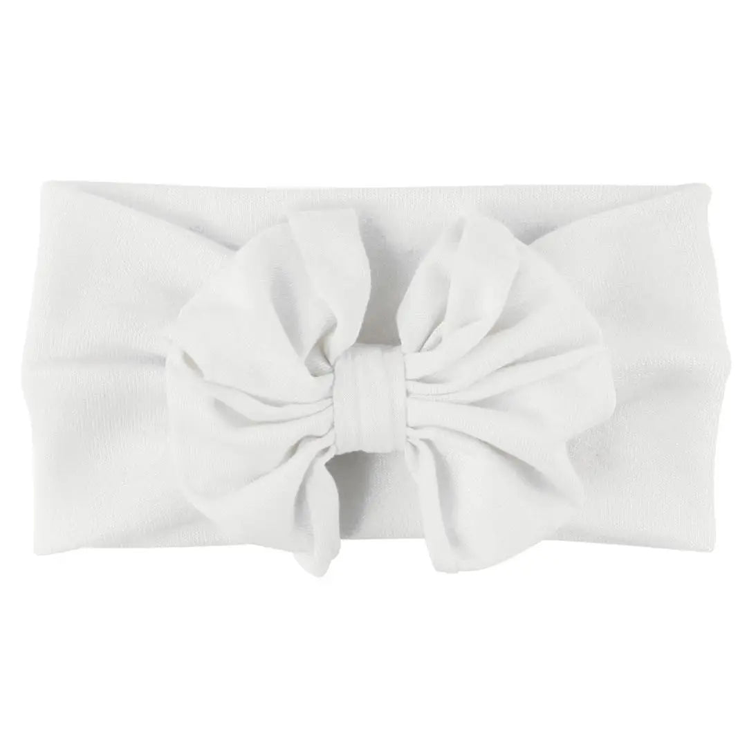 White Big Bow Headband - One Size