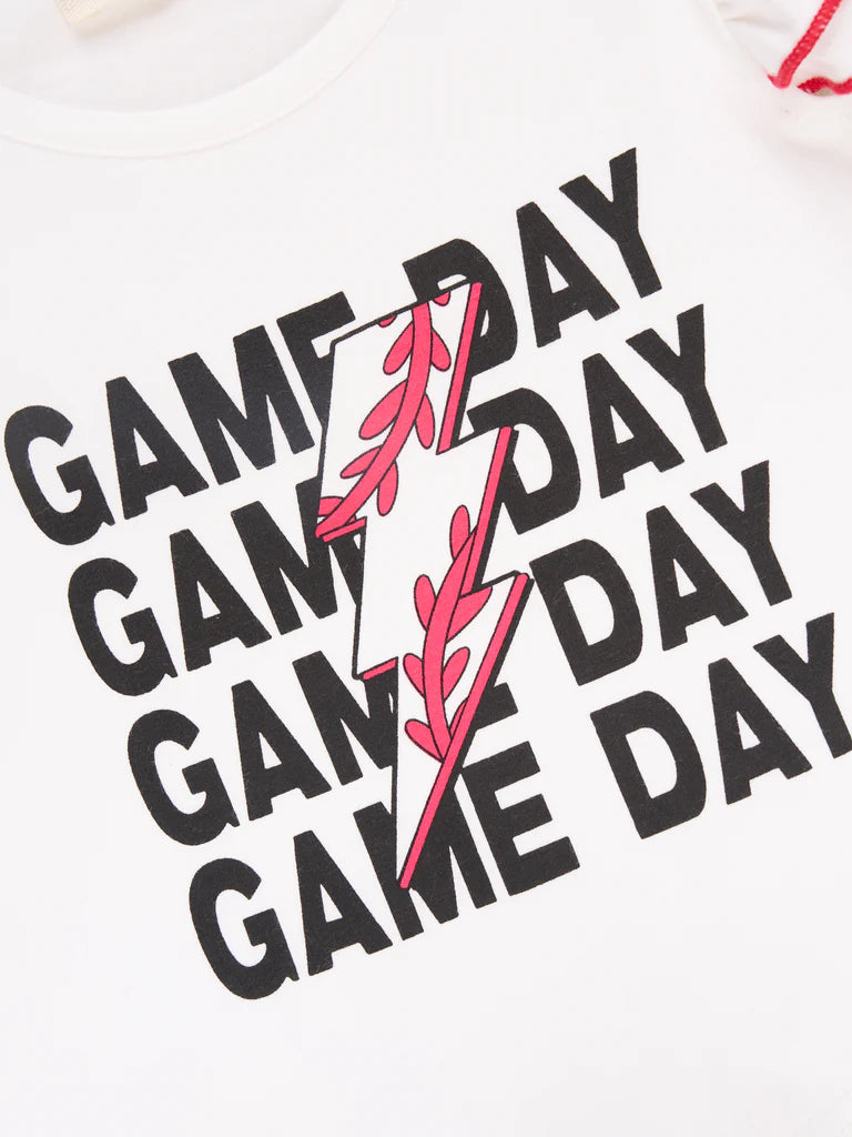 Light Blue Game Day Ruffle Bell Outfit