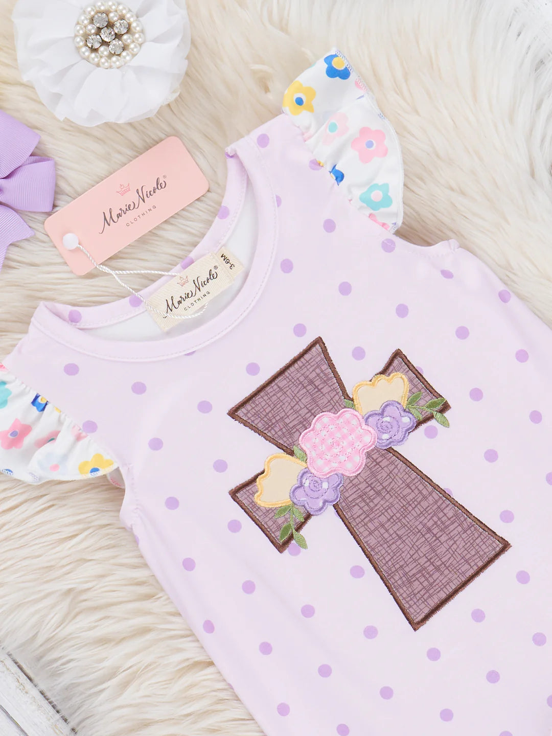 Lilac Easter Ruffle Romper