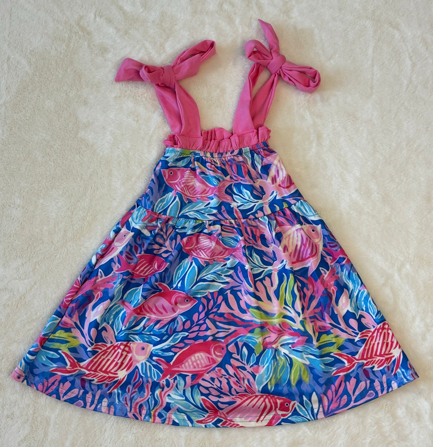 Magenta Fish Bow Dress