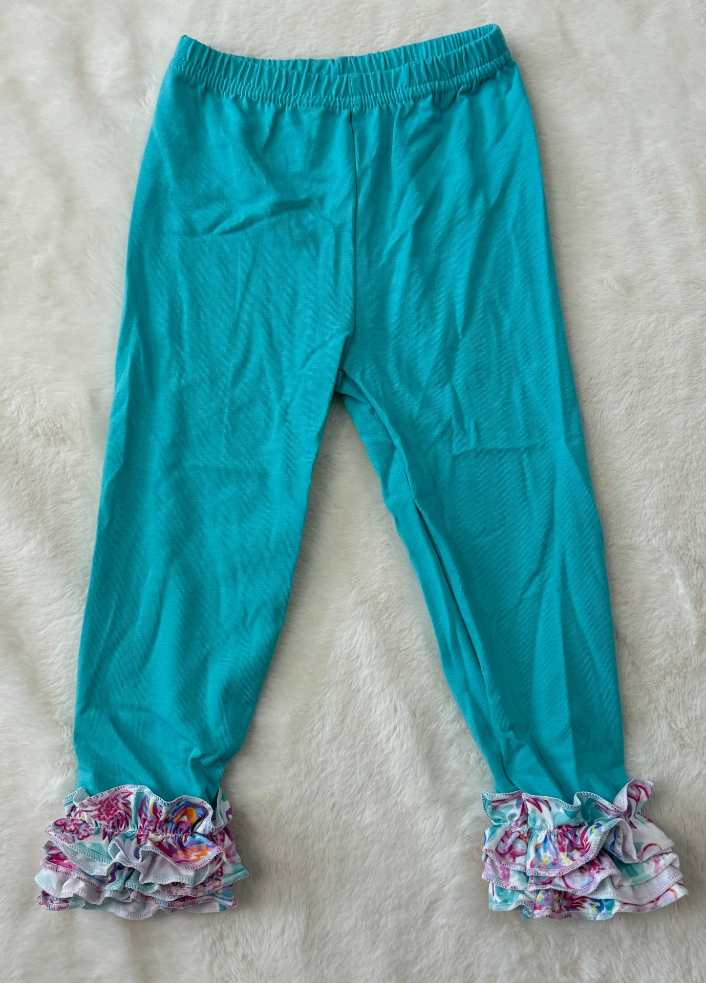 Mint Floral Ruffle Set