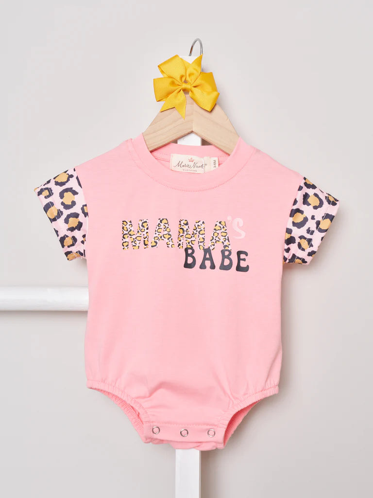 Mom & Me Leopard "Mama's Girl" Shirt & Bubble - (Baby)