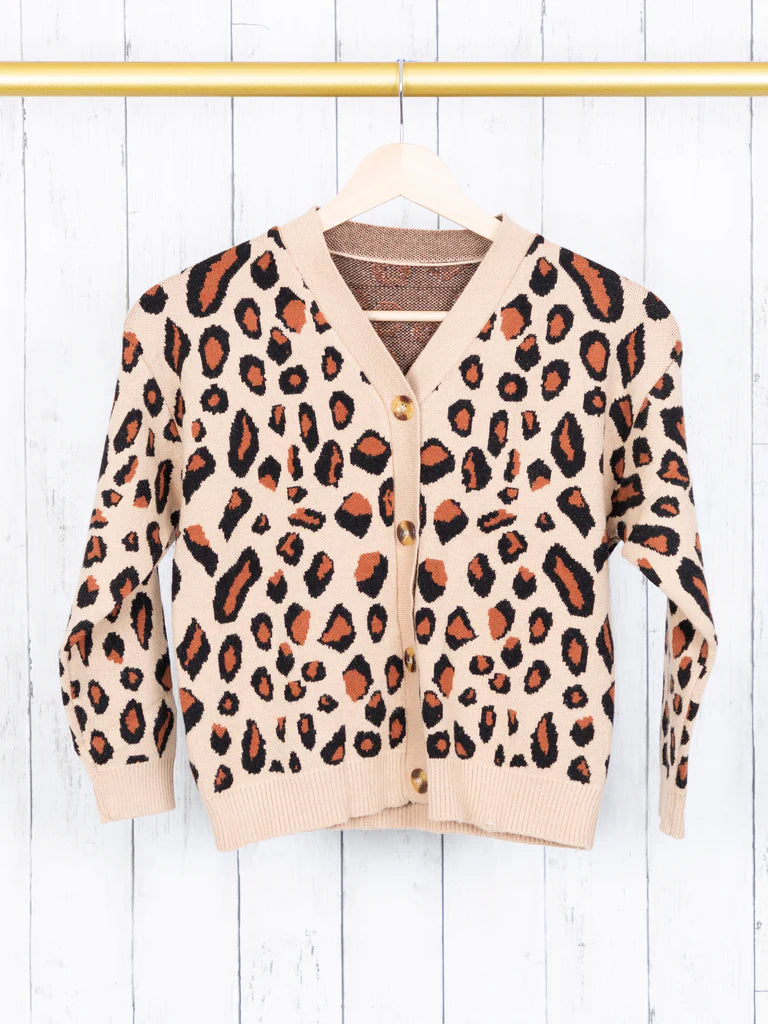 Mom and Me Leopard Cardigan Sweater (Teen)