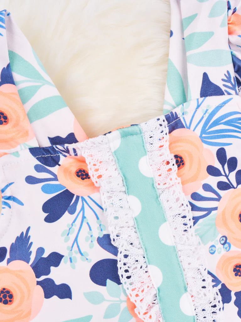 Orange Anemone Ruffle Dress