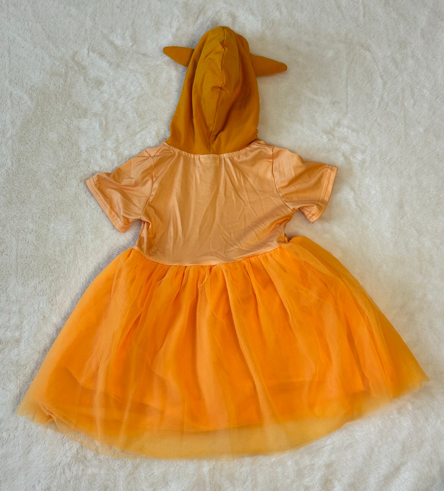 Orange Dog Hoodie Dress