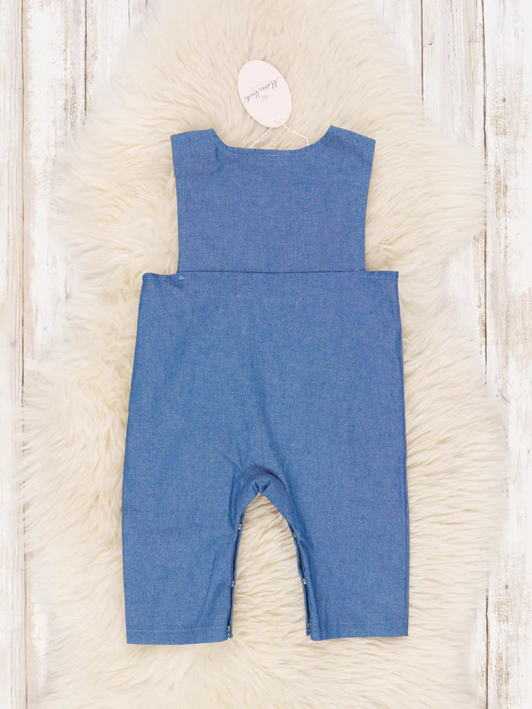 Party Pumpkins Smocked Chambray Johnny