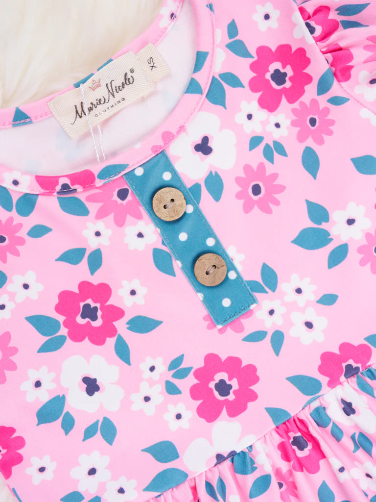 Pink Buttercup Ruffle Dress