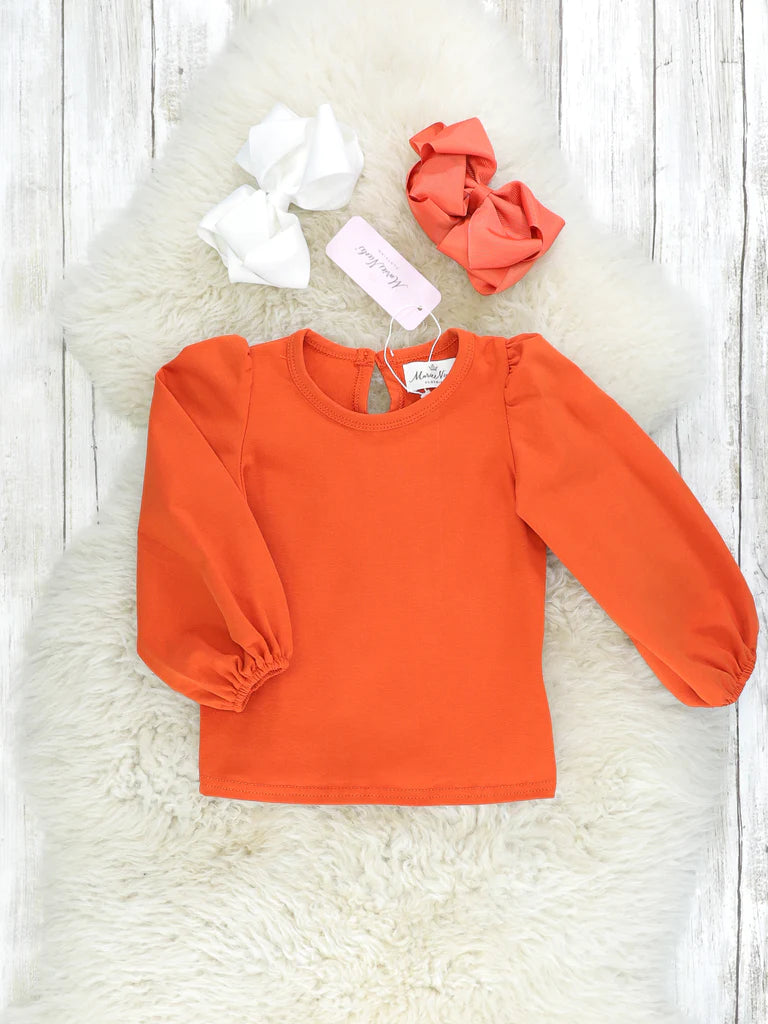 Puff Sleeve Top - Pumpkin Spice