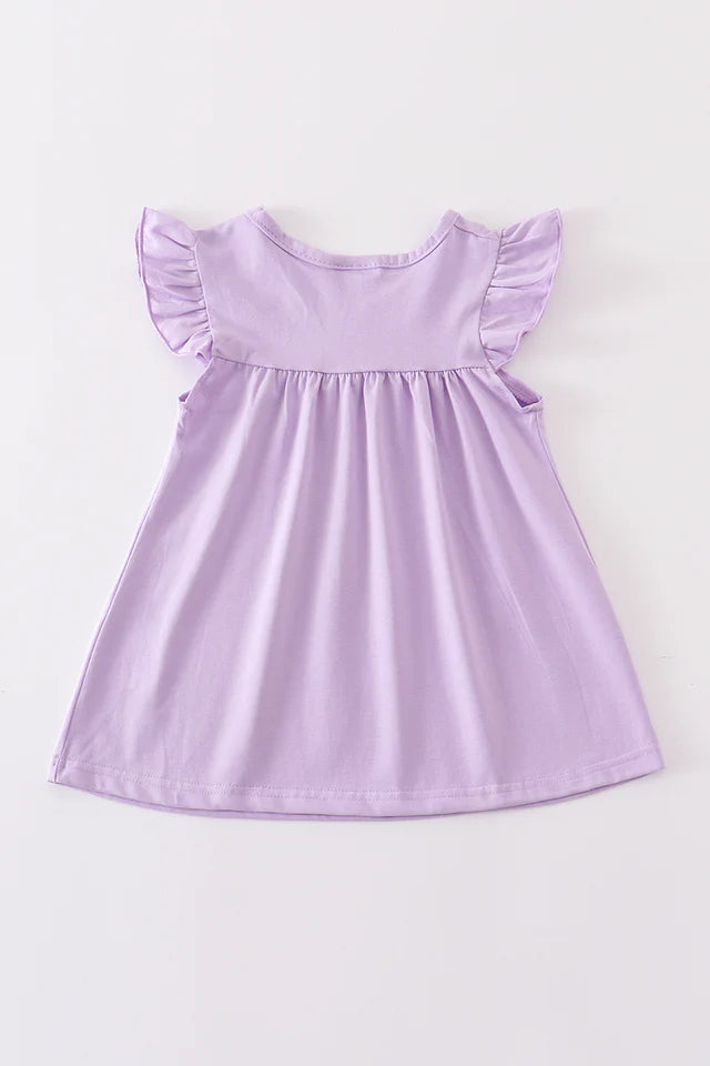 Purple Basic Ruffle Top