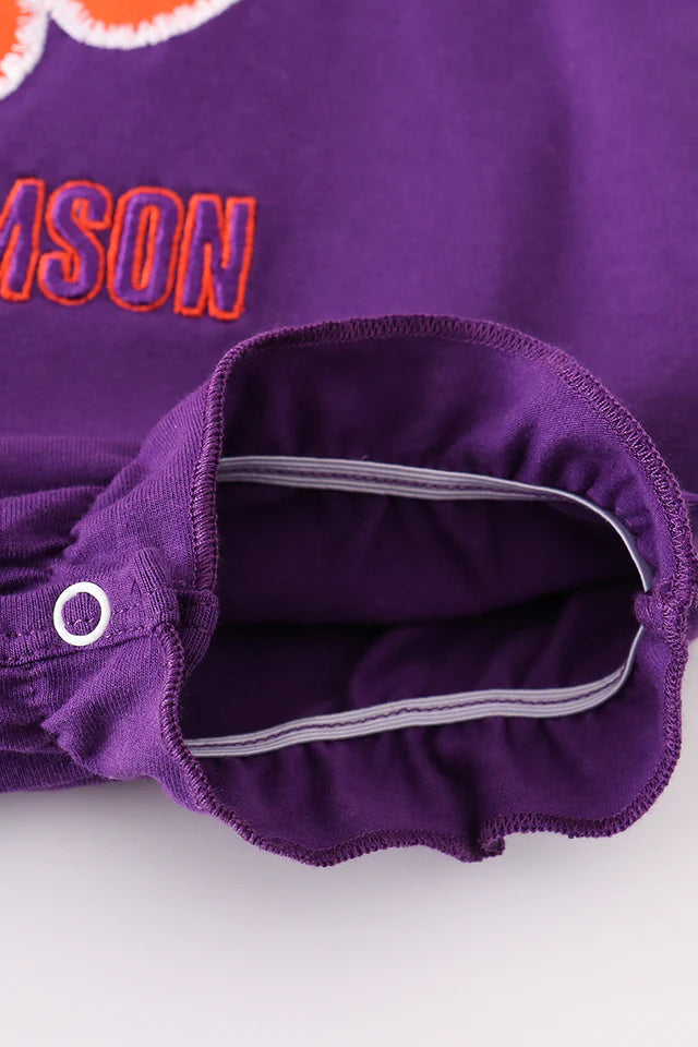 Purple Clemson Ruffle Bubble