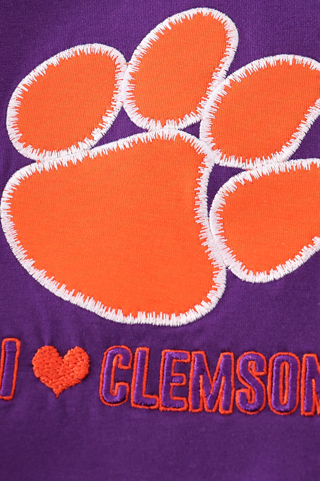 Purple Clemson Ruffle Bubble
