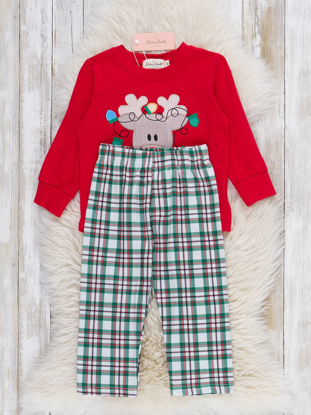 Reindeer Lights Embroidered Outfit