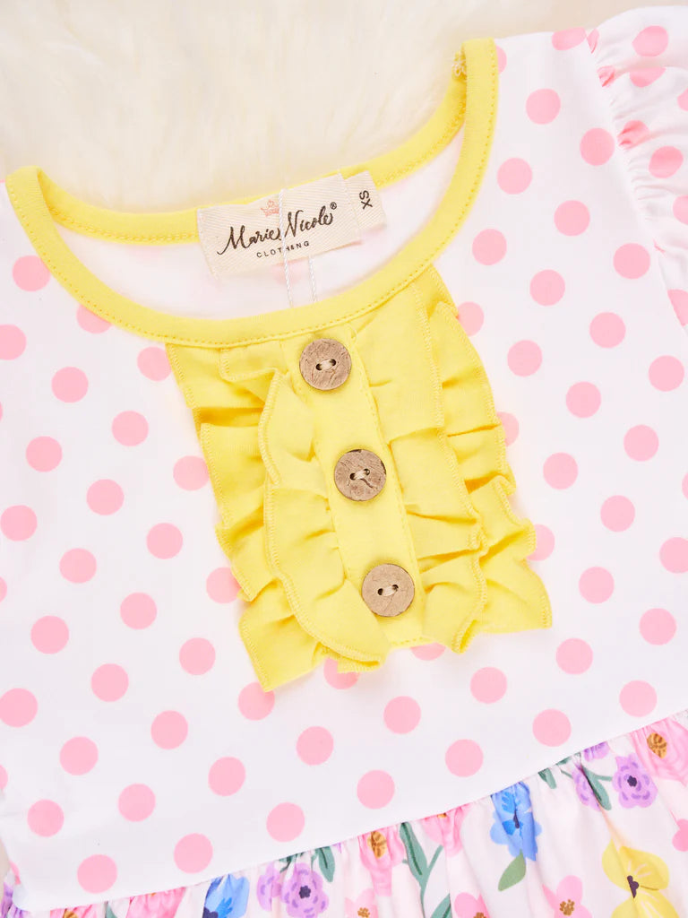 Summer Buttercup Ruffle Dress